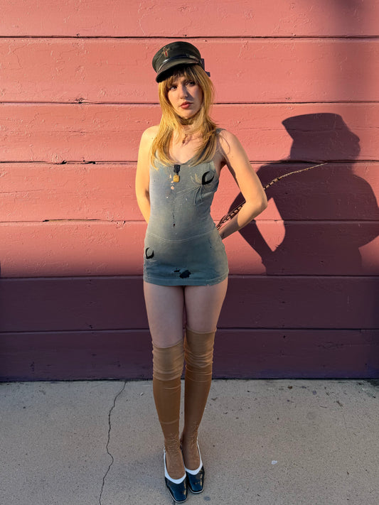 1930s Pin-up Style Sun Bleached Bathing Suit