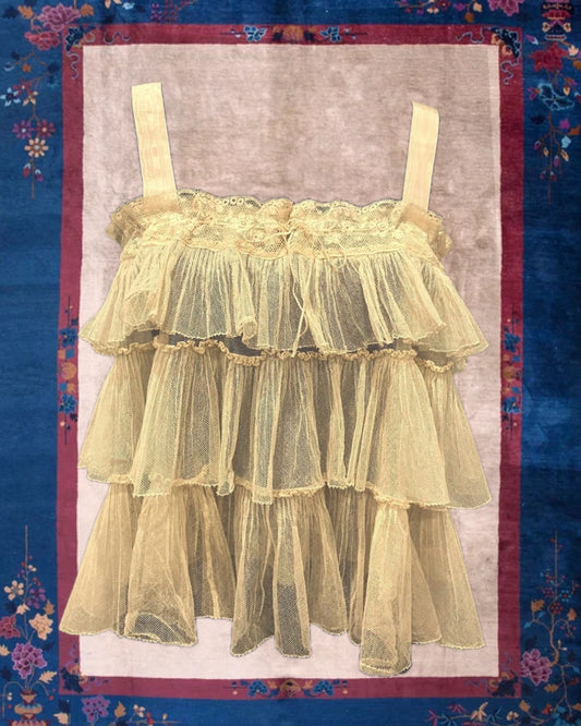 Edwardian French Frilly Flounce Camisole Top