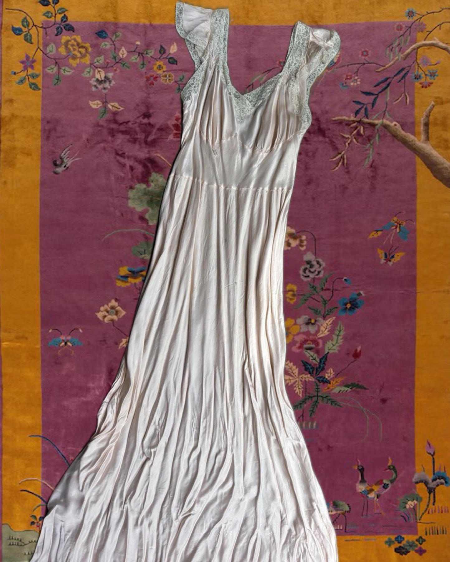 1940's Baby Pink Rayon Slip