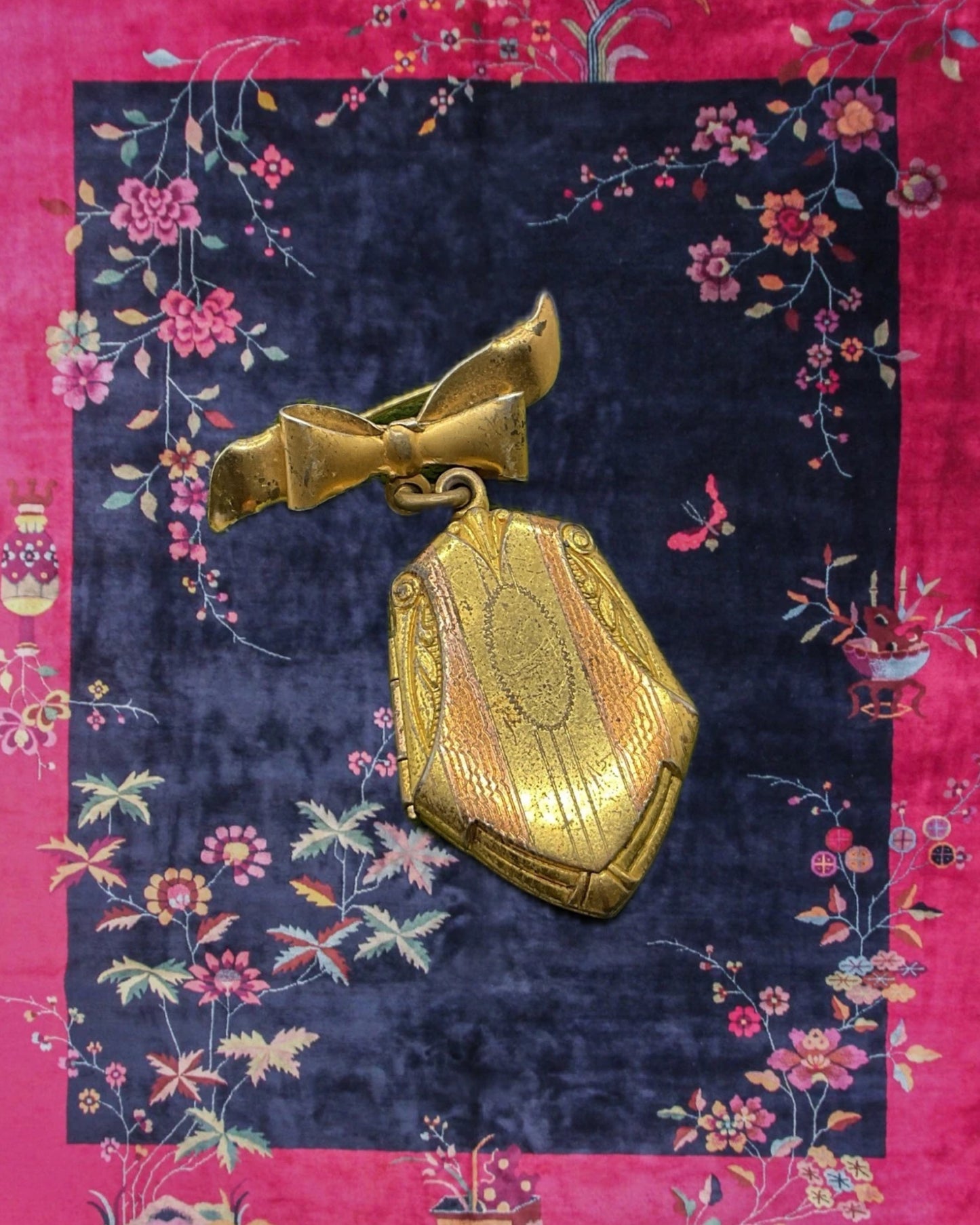 Victorian Sterling Silver Photo Locket Brooch