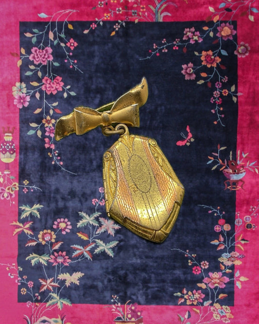 Victorian Sterling Silver Photo Locket Brooch